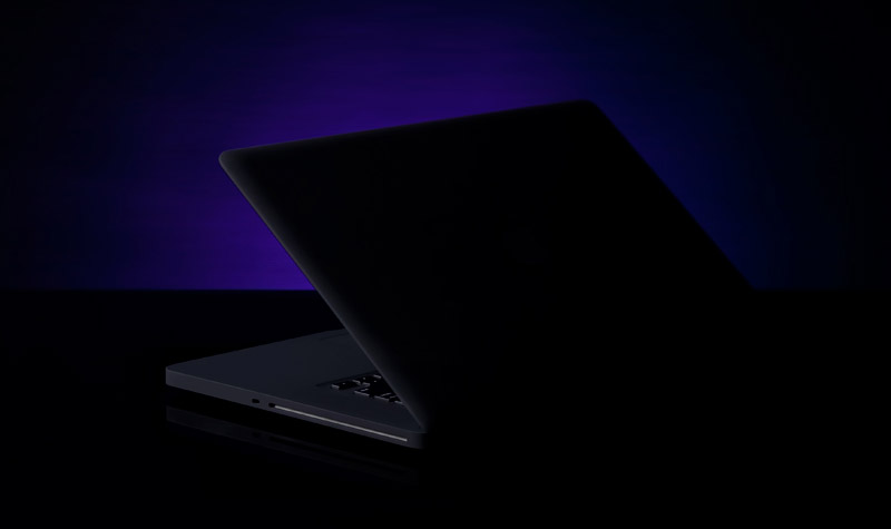 Illustration for article titled Matte Black MacBook Pro Looks Like a Deadly Stealth Ship